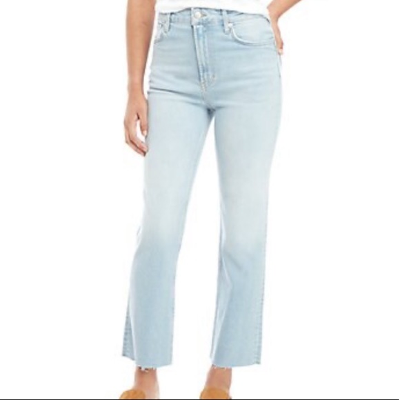 Free People Denim - Free People: High Rise Slim Straight Denim